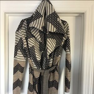 Hooded ANTHRO sweater coat, size Small.